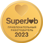 Медаль от Superjob Привлекательный рекламодатель 2023